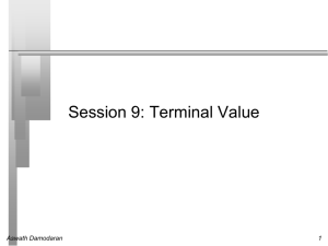 Session 9- Terminal value