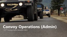 LOGISTICS CONVOY OPERATIONS Smart Card