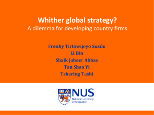 Whither global strategy? A dilemma for developing country firms