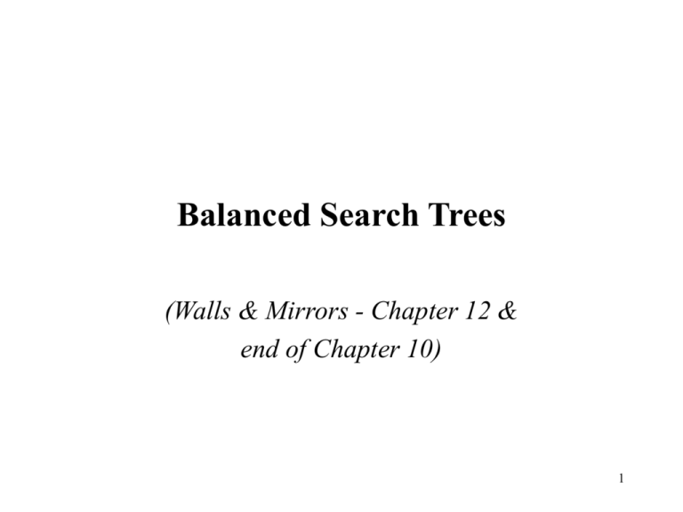 Balanced Search Trees