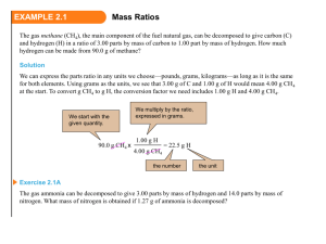 EXAMPLE 2.1 Mass Ratios continued