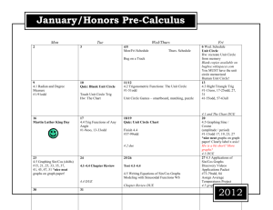 2012 Honors PreCalc Spring Calendar