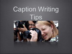 Caption Writing Tips
