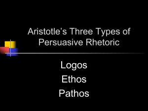 Ethos, Logos, Pathos
