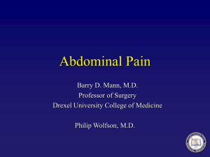 Clinical Framework Abdominal Pain