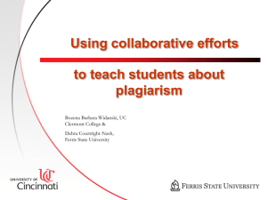 Using collaborative efforts to teach students about plagiarism