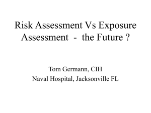 Risk Assessment Vs Exposure Assessment