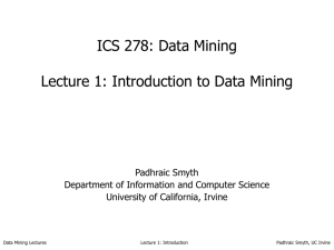 Data Mining - University of California, Irvine