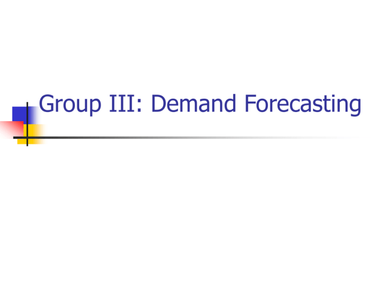 Demand Forecasting