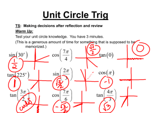 Unit Circle Trig