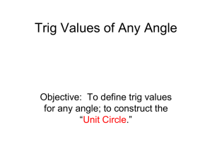 Trig Values of Any Angle