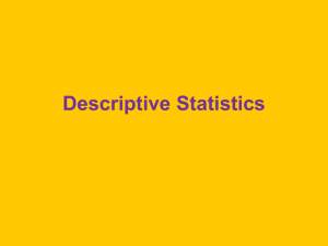 Descriptive Statistics