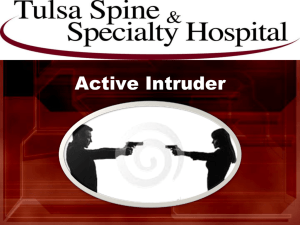 Active Intruder - Tulsa Spine & Specialty Hospital