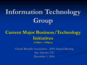 Welcome CBA Information Technology Group