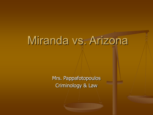 Miranda vs. Arizona