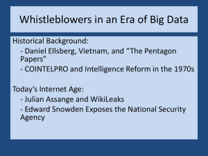 Snowden and WikiLeaks