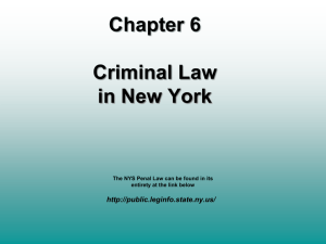 Chapter 6 -- Criminal Law