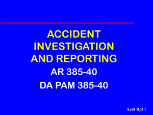 accident reporting and investigation