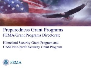 The FY15 Homeland Security Grant Program