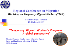 Temporary Migrant Workers Programs (TMWP)
