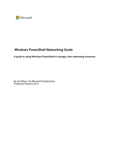 Windows PowerShell Basics