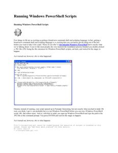 Running Scripts From Within Windows PowerShell