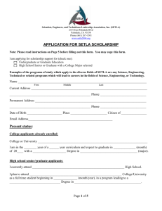 2015-2016 Scholarship Application