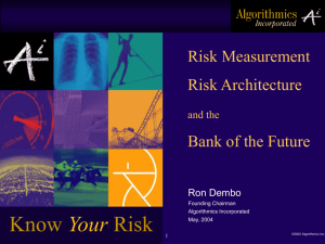 guest lecture: Ron Dembo, Risk Measurement