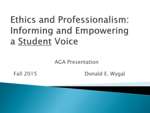 Student Perceptions on Ethics in Intermediate Accounting