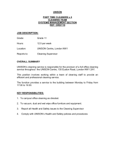 Job Description and Person Specification - Cleaners x 4