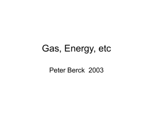 Gas, Energy, etc