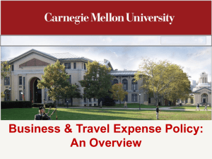Business & Travel Expense Policy: An Overview