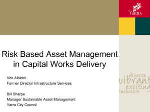 Risk-based asset management in capital works delivery