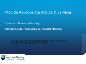 Introduction to Technology in Financial Planning - Sakai