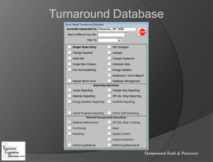 Turnaround Tools & Processes - Turnaround Consulting Services, LLC