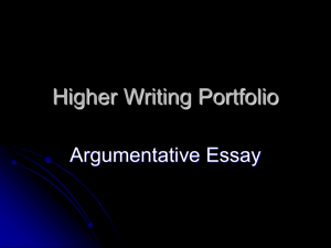 Higher-Writing-Portfolio
