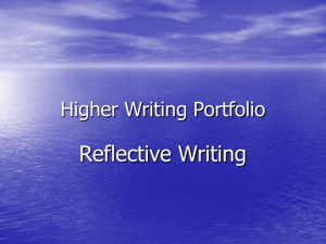 Higher Writing Portfolio