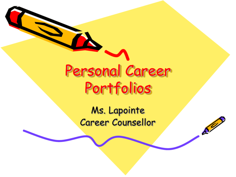 Personal Career Portfolios