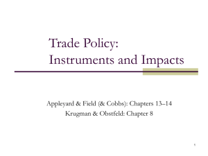 Trade Policy I