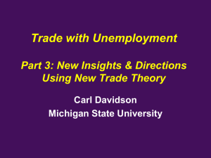 "New" Trade Theory - University of Nottingham