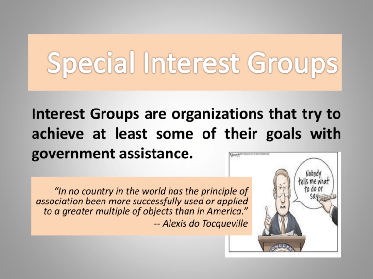 Special Interest Groups