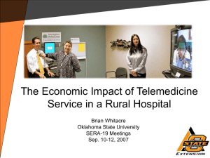 Documenting the Economic Impact of Telemedicine Service in a