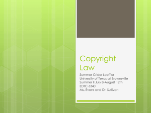 Copyright Law - summerloeffler