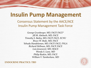 AACE Insulin Pump - American Association of Clinical