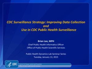 CDC Presentation - Public Health Dynamics Laboratory