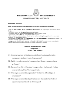 Principal of Management (BBA) - Karnataka State Open University