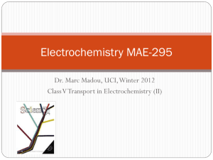 Electrochemistry MAE-212