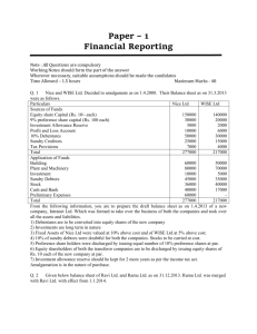Paper – 1 Financial Reporting