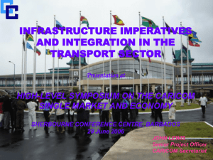 Infrastructure imperatives and integration in the transport