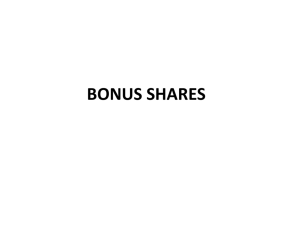 bonus shares - Cognizant College of Commerce